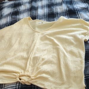 Yellow crop top shirt size 2x